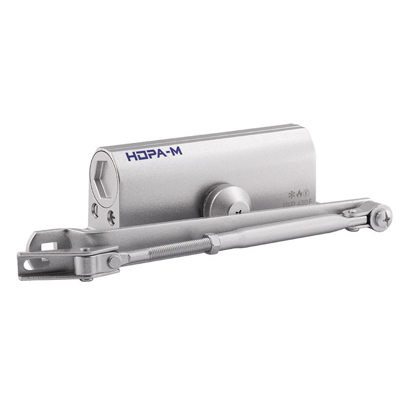 Доводчик дверной с фиксацией 430 F ISPARUS от 50 до 110 кг серебро